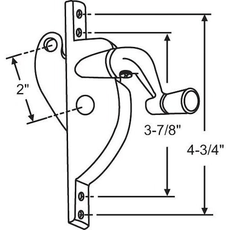 Strybuc Jalousie Operator Aluminum 41J-242P